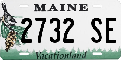 ME license plate 2732SE