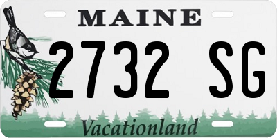ME license plate 2732SG