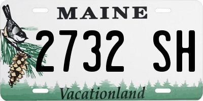 ME license plate 2732SH