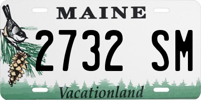 ME license plate 2732SM