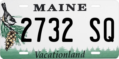 ME license plate 2732SQ