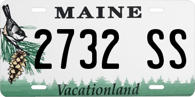 ME license plate 2732SS