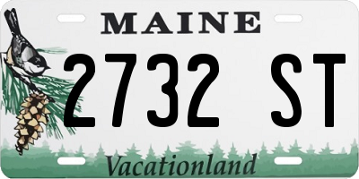 ME license plate 2732ST