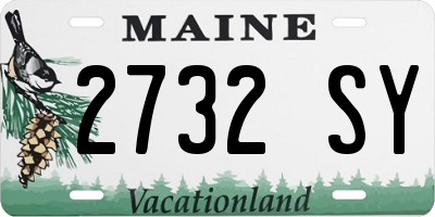ME license plate 2732SY