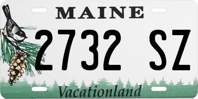 ME license plate 2732SZ