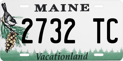 ME license plate 2732TC