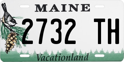 ME license plate 2732TH