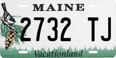 ME license plate 2732TJ