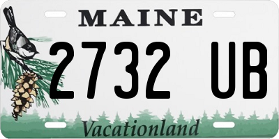 ME license plate 2732UB