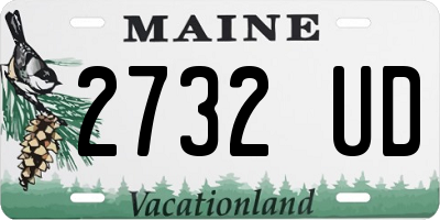 ME license plate 2732UD