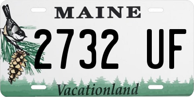 ME license plate 2732UF