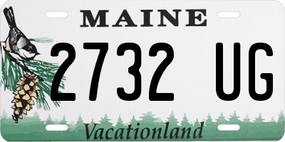 ME license plate 2732UG