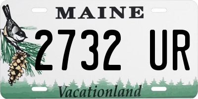 ME license plate 2732UR