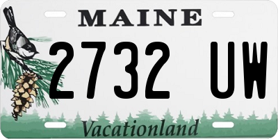 ME license plate 2732UW