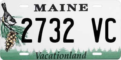 ME license plate 2732VC