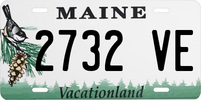 ME license plate 2732VE