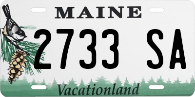 ME license plate 2733SA