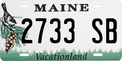 ME license plate 2733SB