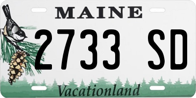 ME license plate 2733SD