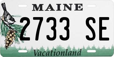 ME license plate 2733SE