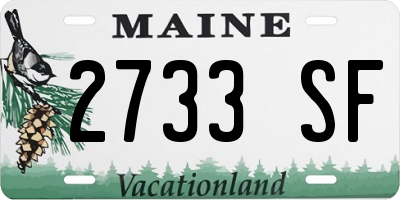 ME license plate 2733SF