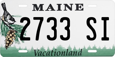 ME license plate 2733SI