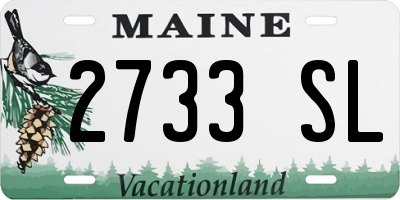 ME license plate 2733SL