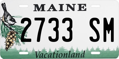 ME license plate 2733SM