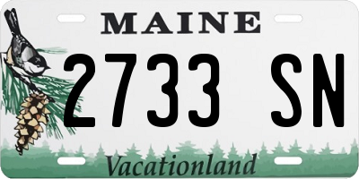 ME license plate 2733SN