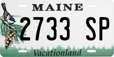 ME license plate 2733SP