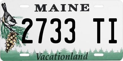 ME license plate 2733TI