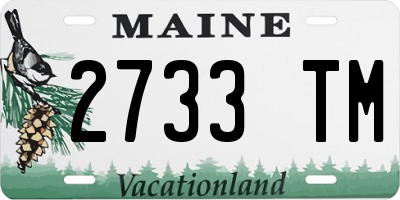 ME license plate 2733TM