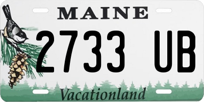 ME license plate 2733UB