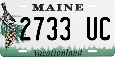 ME license plate 2733UC