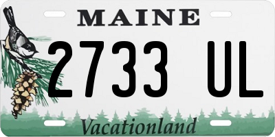 ME license plate 2733UL
