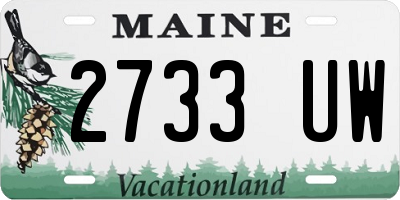 ME license plate 2733UW