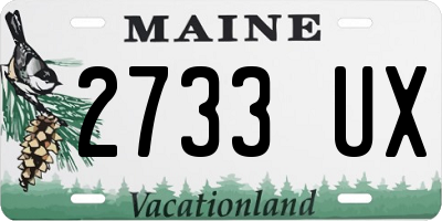ME license plate 2733UX