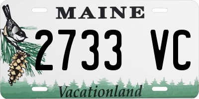 ME license plate 2733VC