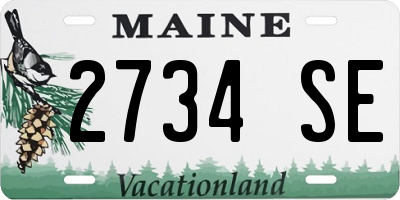 ME license plate 2734SE