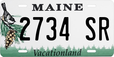 ME license plate 2734SR