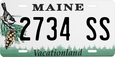 ME license plate 2734SS