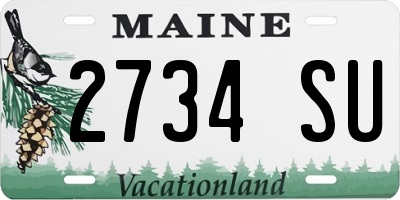 ME license plate 2734SU