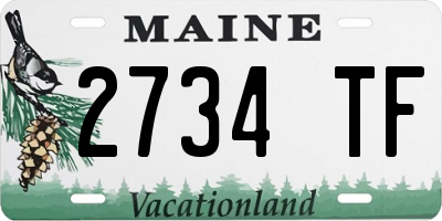 ME license plate 2734TF