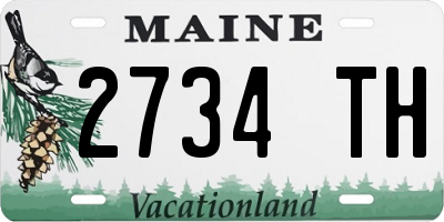 ME license plate 2734TH