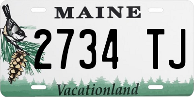 ME license plate 2734TJ