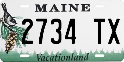 ME license plate 2734TX