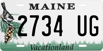 ME license plate 2734UG