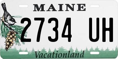 ME license plate 2734UH