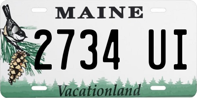ME license plate 2734UI