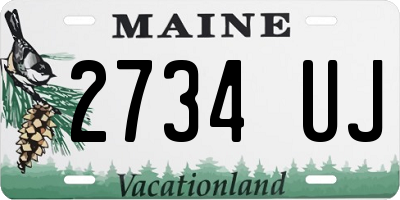 ME license plate 2734UJ